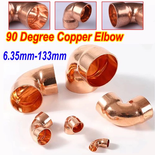 90 Degree Copper Elbow Solder Fitting Plumbing HVAC Air Con Refrigeration Pipe