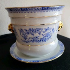 Friesen-Blumen&uuml;bertopf Seltmann-Weiden China Blau Durchmesser 20 cm Topzustand