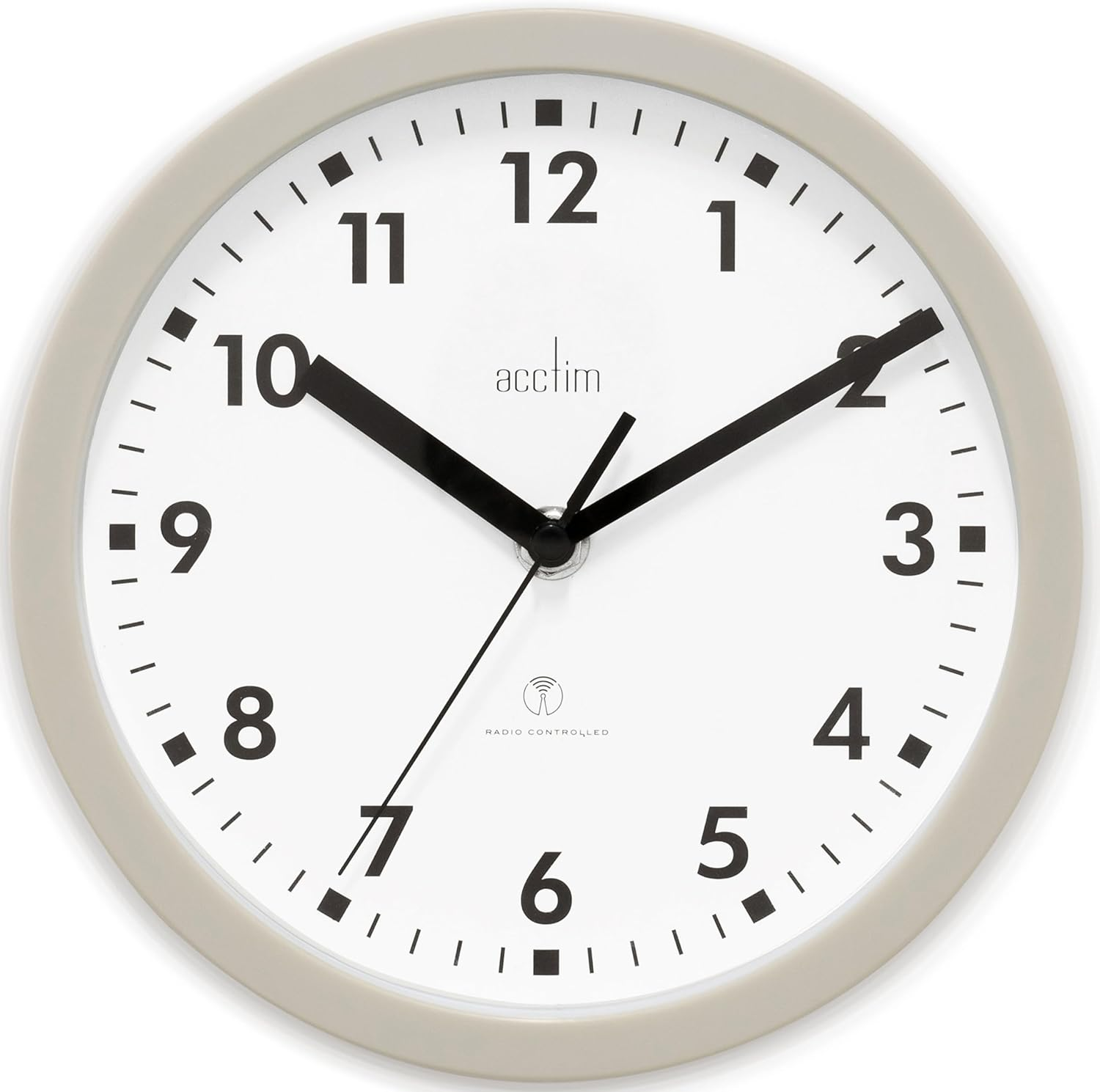 Acctim  74667 Nardo 20Cm Radio Controlled Grey Wall Clock