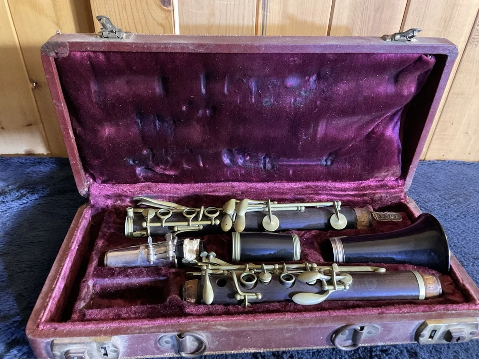 Clarinete de madera Triebert antiguo raro - Brevete Paris madera sin probar Foto 4 de 4