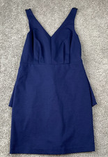 NWT BCBGENERATION Knit Dress Women's Size 2 Blue Back Zip Sleeveless Lace $108