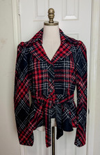 Boston Proper Womens Size 12 wool Blend Plaid...