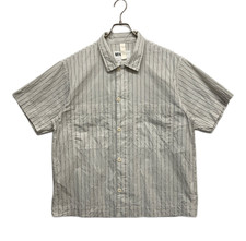 MARGARET HOWELL MHL. Ramie Cotton Stripe Short Sleeve Shirt M Japanese Minimal