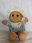 Vintage 1992 Cabbage Patch Kids Troll Doll Baby Blue Polka Dot Outfit & Bonnet 1