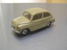 Norev #61 Fiat 600 made in France 1/43 scale Vintage Plastic Toy Near Mint