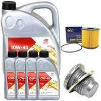 MotoröL Filter Set Febi SAE 10W-40 9 Liter + Schraube FüR Opel Movano 2.2 Dti