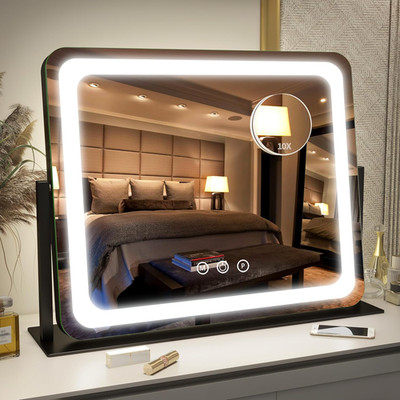 Vanity Mirror with Lights 22''X17'',Led Lighted Makeup Mirror,Large Makeup Mirror