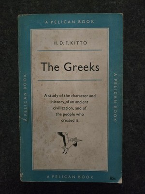The Greeks H. D. F. Kitto, 1959, Gd Paperback, A Pelican Book