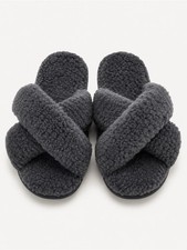 Emu Australia Women's Crossband Shearling Slippers - Charcoal Gray