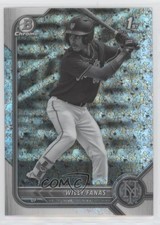 2022 Bowman Chrome Black & White Mini-Diamond Refractor Willy Fanas #BCP-196 6u5