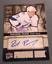2014-15 Fleer Ultra Richard Panik Fresh Ink Auto #FI-RP Lightning Blackhawks