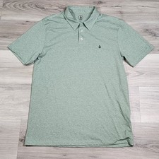Volcom Polo Mens Medium Light Green Short Sle...