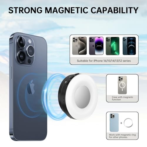 Magnetic Selfie Light Compatible with MagSafe iPhone&Android, Phone Light with 