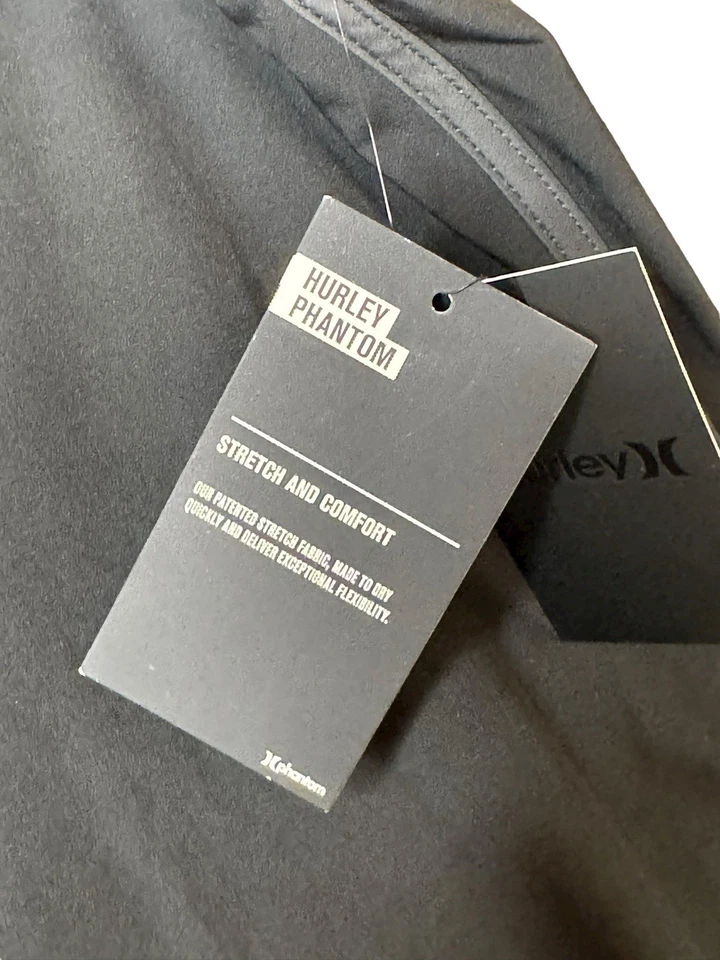 Мужские однотонные шорты Hurley Phantom Block для вечеринок размер 36 черные/белые - Изображение 3 из 4