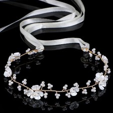 Flower Girl Hair Accessory, Flower Girl Headband Princess Crystal Headpiece