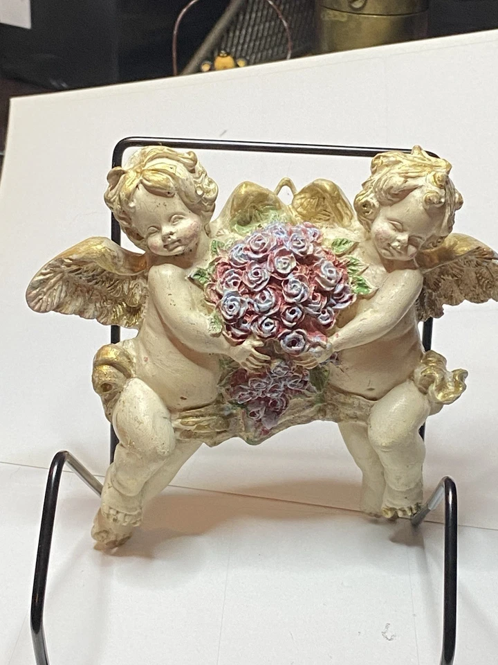 Placa de querubín artesanal vintage Foto 3 de 4