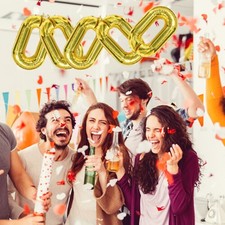 16inch For 80s 90s Party Foil Chain Balloon Indoor Outdoor Retro Theme