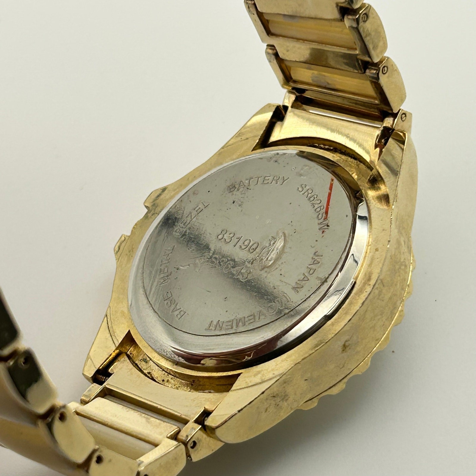 Women’s Gold Tone Chronograph Style Dial Watch Working New Battery image 6