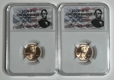 2025 P & D LINCOLN SHIELD CENT UNCIRCULATED ⭐ ENCASED LAST YEAR OF ISSUANCE!!
