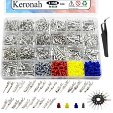 1050Pcs-26Type Auto Electric Connector Pins,1/1.5/1.8/2.2/2.8/3.5mm Male Fema...