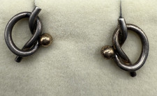 Keisler Earrings Sterling Vintage 2 Tonegold Tone Ball Keisler Earrings Sterling Vintage 2 Tonegold Tone Ball