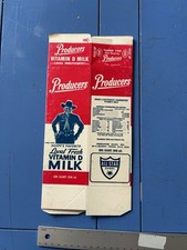 Vintage Producers Milk Carton Hopalong Cassidy Unused New Old Stock