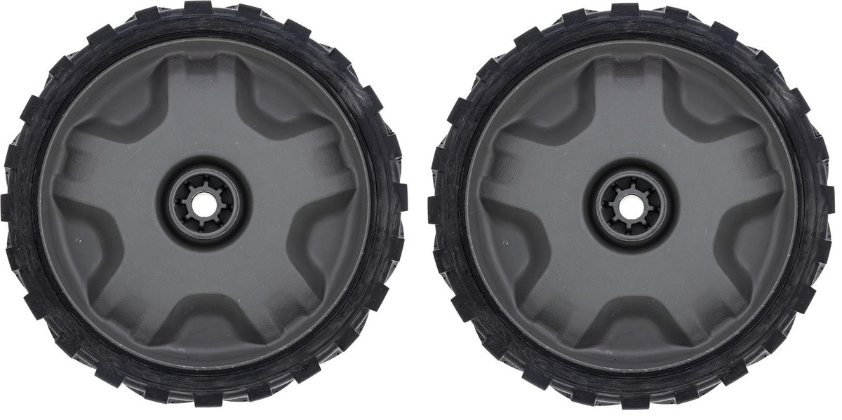 2) MTD 634-06986 Gray Zag Wheel Assembly 8X2 Craftsman M270 Walk