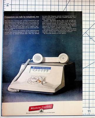 Vintage Western Electric DATA-phone Ad Bell System Computer Talk 1960s Ephemera