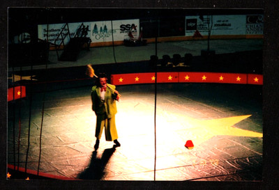 Vintage Photograph Clown Performing Tricks at Circus #11