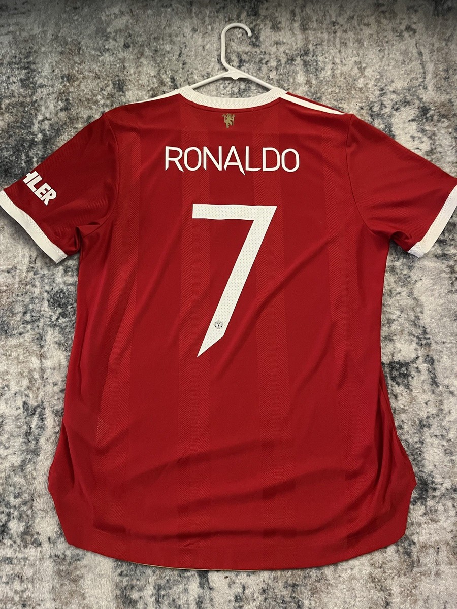 Authentic Ronaldo Manchester United 21/22 Red Home Jersey Large