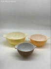 Vintage Pyrex Cinderella Bowl 3pc Set 441 442 443 Yellow Orange Brown