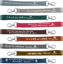 45 PCS Christian Keychains Bulk Inspirational Bible Verse Key Chains Polyester S