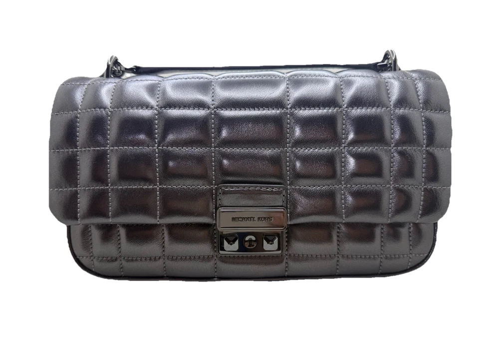 Michael Kors Tribeca Mediana Convertible Cadena Hombro Gunmetal Nuevo con Etiquetas Foto 4 de 4