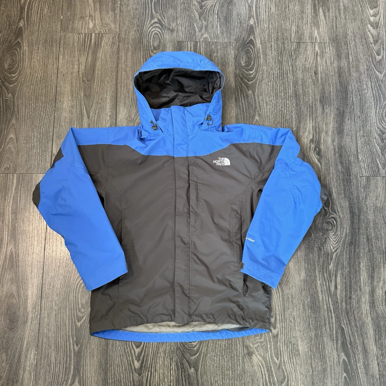 The North Face Hyvent waterproof windbreaker Grey/blue S