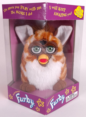 Furby Gold Stripes Vintage Tiger Electronics 1998 - Sealed - Brandneu