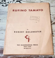 Rufino Tamayo 1947 Art Book Prospectus Quadrangle Press RISD Library Copy