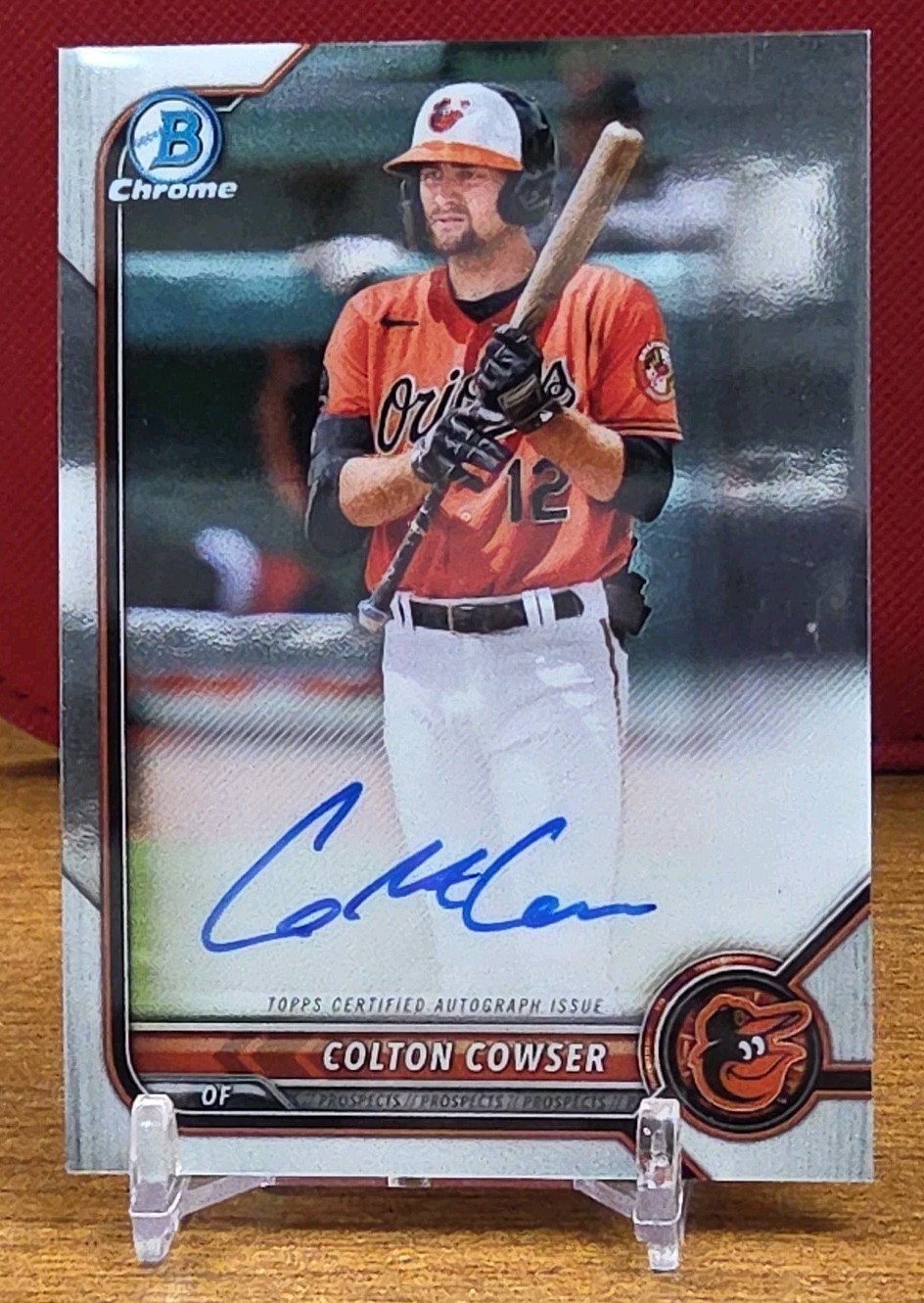 2022 Bowman Colton Cowser Chrome Prospect Auto #CPA-CC Baltimore Orioles