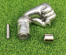 Chrome Finished Fist Walking Stick Handle   Solid Brass Cane Top Replacement