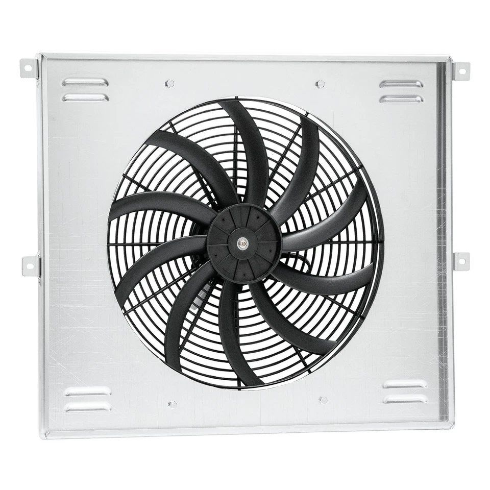 Aluminum Shroud & 16" Fan & Relay For 1953-1956 Ford F-100 F-250 F-350 Pickup L6 - Image 3 of 4