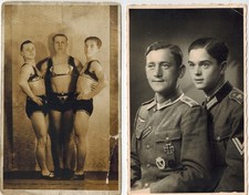 Foto Portrait Soldat Nackt Nude Gay Leder Outfit Wehrmacht 1930/40er Top Selten!