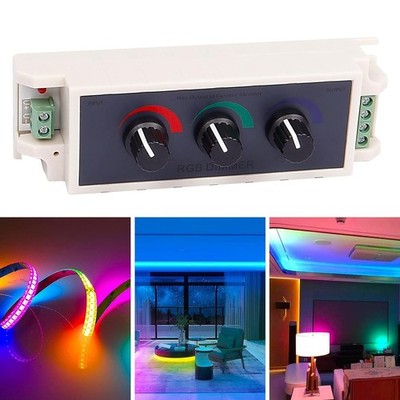 RGB knob Controller DC 12V 24V 9A Constant Voltage PWM Three-Way Rotary dimmer