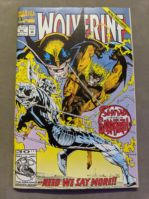 Wolverine #60, Marvel Comics, 1992, 1st Kestrel, FREE UK POSTAGE