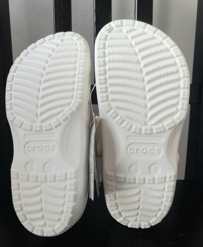 Crocs Unisex Clásico Zueco Sandalia Hombre 4 Mujer 6 Blanco - Imagen 4 de 7