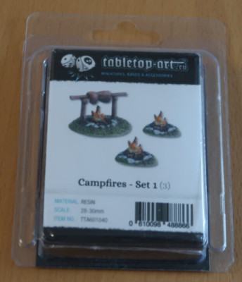 Campfires Set 1 Lagerfeuer 3D unbemalt Tabletop Art Rollenspiel Heroquest