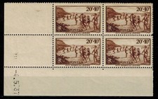 Coin Daté / Dated corner PTT sports et loisirs N° 345 du 4.5.37 Neuf ** / MNH