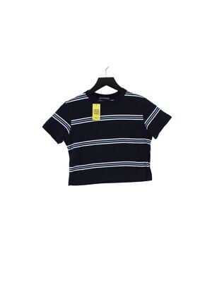 Brandy Melville Women's Top M Blue 100% Cotton Cropped UK