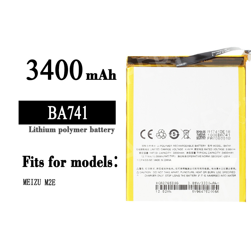100% Replacement High Quality Battery For Meizu M2E BA741 3400mAh Mobile Phone