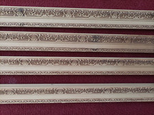 Lot de 4 baguettes en bois sculpté brut style Empire - Longueur 79 cm x 4