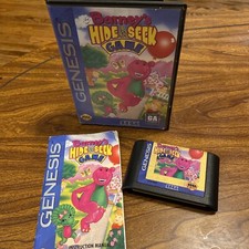 Barney's Hide  Seek Game Sega Genesis, 1993 CIB Complete