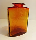 Vintage Blenko Glass 6522 Tangerine Flask Vase Joel Myers